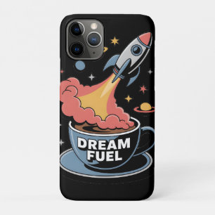 Traumtreibstoff-Grafik: Rakete startet aus Kaffee Case-Mate iPhone Hülle