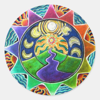 Traumvisions-Mandala-Aufkleber Runder Aufkleber