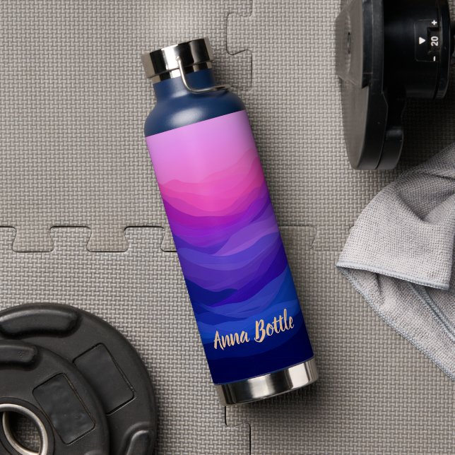 Traumwellen mit Ombre-Effekt - Flasche mit individ (Fitnesstudio (gedreht))