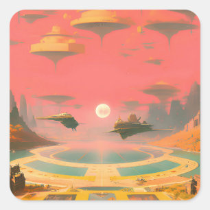 Traumwelt Quadratischer Aufkleber