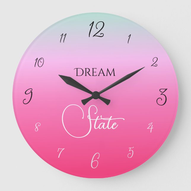 Traumzustandsgradient Große Wanduhr (Vorderseite)