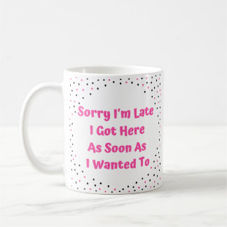 Traurig bin ich spät kaffeetasse