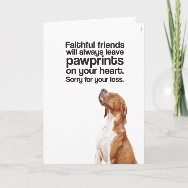 Traurig für Ihren Verlust (Zeiger) - Gruß-Karte Karte (Vorderseite)