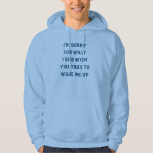 Traurig für, was ich sagte, als Sie versuchten, Hoodie