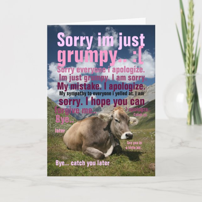 traurig karte (Vorderseite)