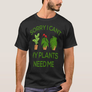 Traurig kippe ich meine Pflanzen benötige mich im T-Shirt
