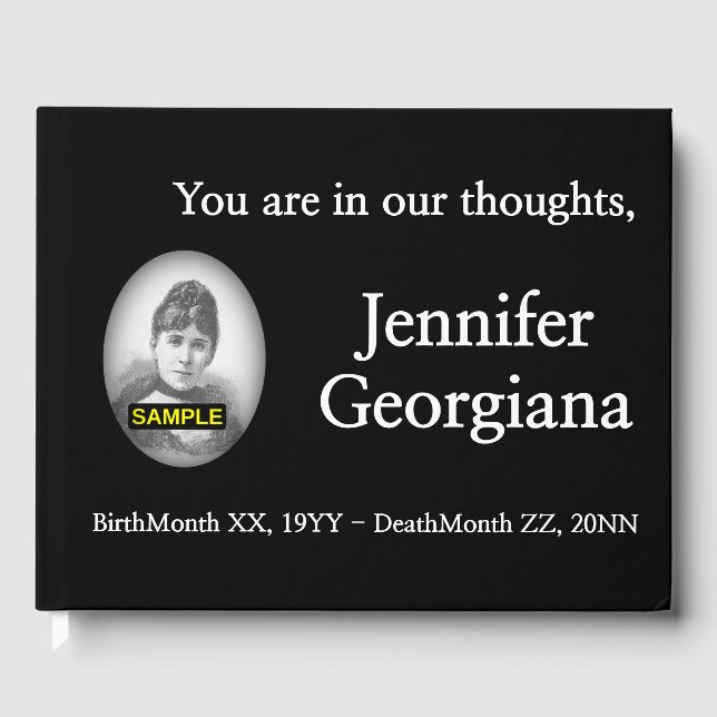 Traurig, respektable Beileid Gästebuch (Vorderseite)