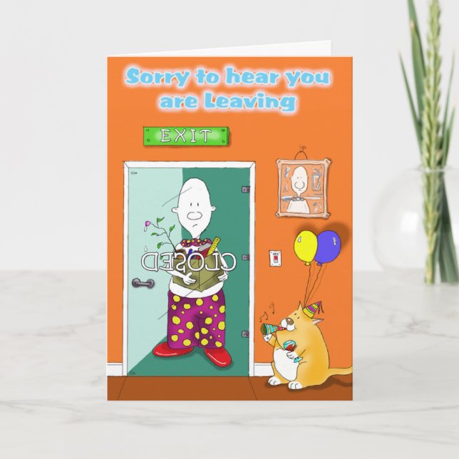 traurig, Sie zu hören verlassen Einladung (Vorderseite)