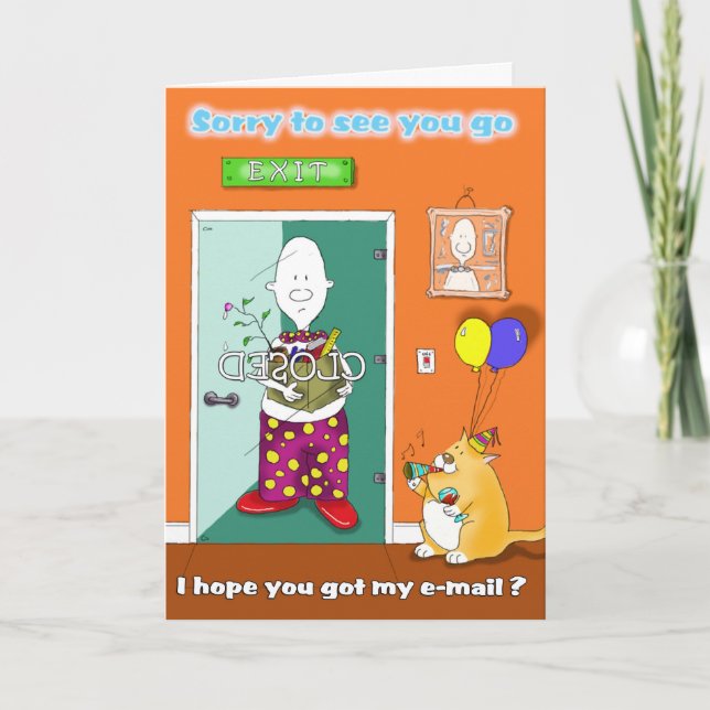 traurig, u zu sehen, zu gehen E-Mail Einladung (Vorderseite)