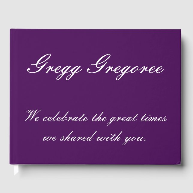 Traurig, unterwürfig Beerdigung/Gästebuch zur Gede Gästebuch (Vorderseite)