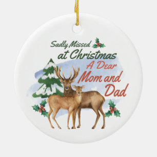 Traurig vermisst bei Weihnachten Wasserfarben Art  Keramik Ornament