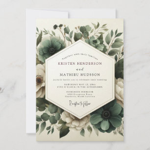 Traurige Anemone Hochzeit Einladung