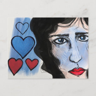 Traurige Augen Postkarte