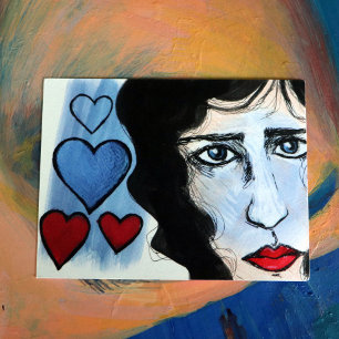 Traurige Augen Postkarte