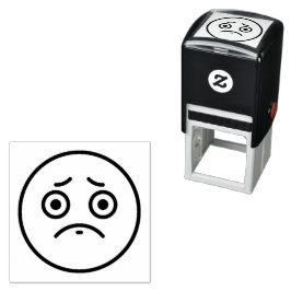 Traurige Briefmarke für Emoticon-Selbstbewusstsein Permastempel
