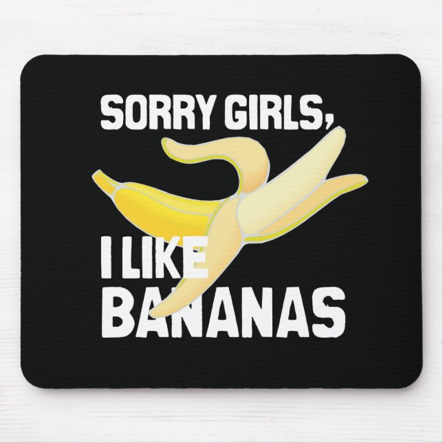 TRAURIGE MÄDCHEN MAG ICH BANANEN - WEISS - .PNG MOUSEPAD (Vorne)