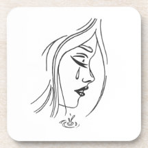 Traurige Mädchen-Untersetzer