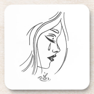 Traurige Mädchen-Untersetzer Untersetzer