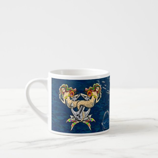 Traurige Meerjungfrauen vor Anker Espressotasse (Links)