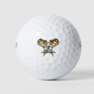 Traurige Meerjungfrauen vor Anker Golfball