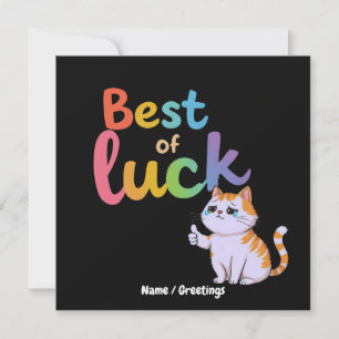 Traurige Meme-Katze Sarkastische Viel-Glück-Illust Einladung