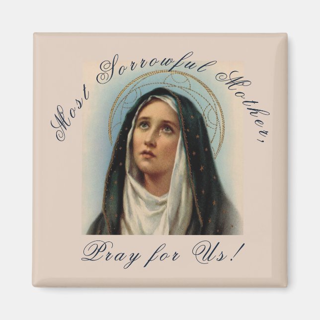Traurige Mutter Seven Sorrows Magnet (Vorne)