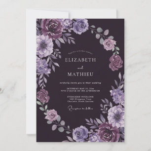 Traurige Pflaumenblüten-Hochzeit Einladung