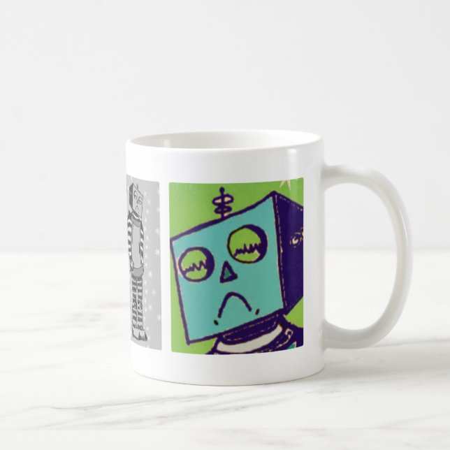 Traurige Roboter-Kaffee-Tasse Tasse (Rechts)