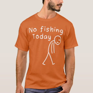 Traurige Strichmännchen-Angler-Liebhaber Kein Ange T-Shirt
