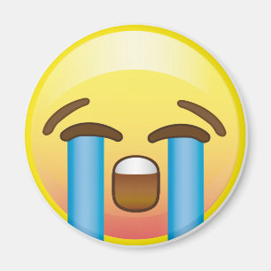 Traurige Tränen Emoji Yellow Face Magnet
