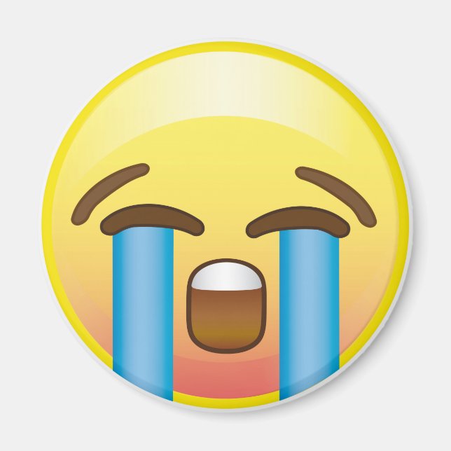 Traurige Tränen Emoji Yellow Face Magnet (Vorne)