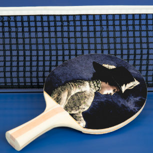 Traurige Vintage Viktorianische Frau mit Feather H Tischtennis Schläger