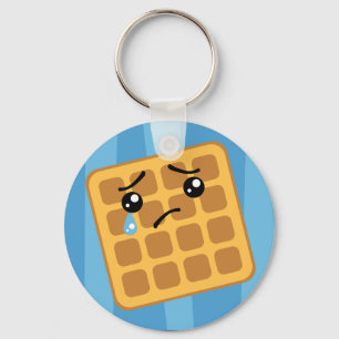 Traurige Waffel Schlüsselanhänger