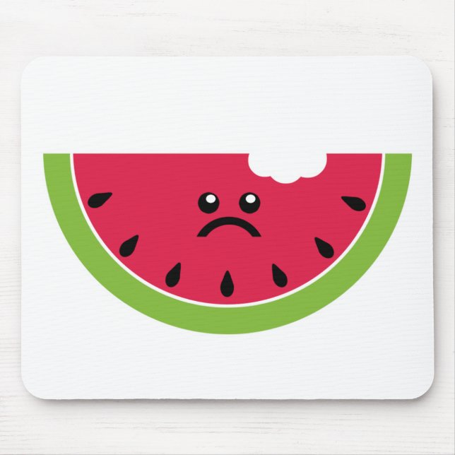 Traurige Wassermelone Mousepad (Vorne)