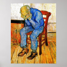 Trauriger alter Mann am Tor der Ewigkeit