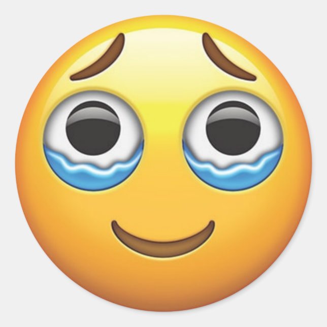 trauriger Aufkleber (Vorderseite)