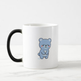 Trauriger Bär Minimal Kawaii Stil Verwandlungstasse