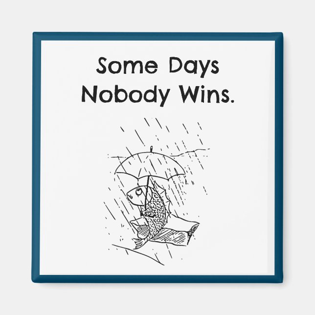 Trauriger Cartoon Fish Bad Day Beileid Magnet (Vorne)