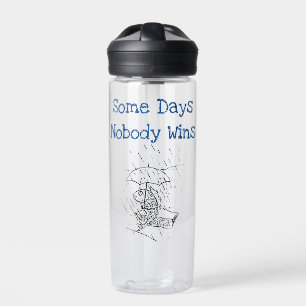 Trauriger Cartoon Fish Bad Day Beileid Trinkflasche