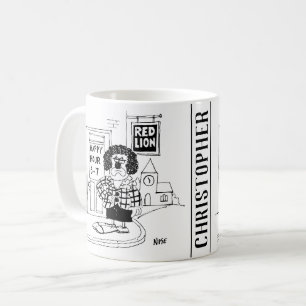 Trauriger Clown im Freien für eine gute Stunde Gew Kaffeetasse