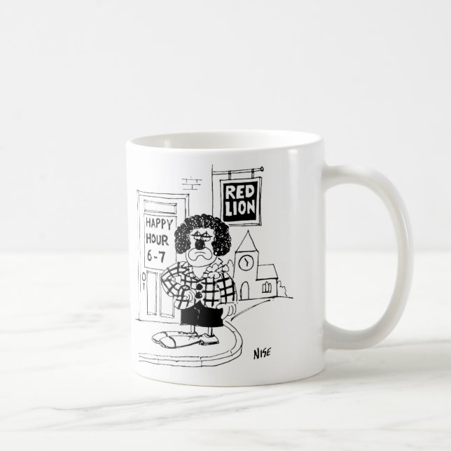 Trauriger Clown im Freien für eine gute Stunde Gew Kaffeetasse (Rechts)