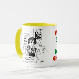 Trauriger Clown im Freien für eine gute Stunde Gew Tasse