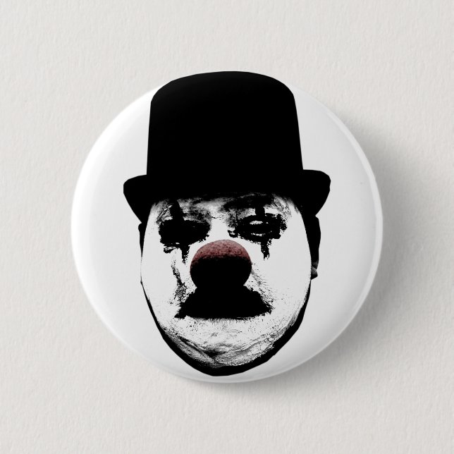 Trauriger Clown-Knopf Button (Vorderseite)