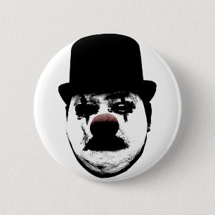Trauriger Clown-Knopf Button