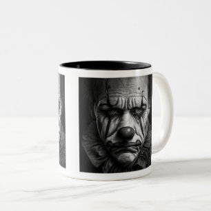 Trauriger Clown-Zwei-Tonen-Tasse, 11 oz Zweifarbige Tasse