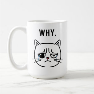 Trauriger Cry Meme "WHY" - Kaffeetasse