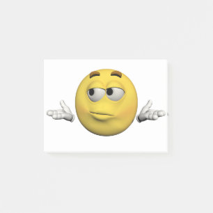 Trauriger Emoticon Post-it Klebezettel