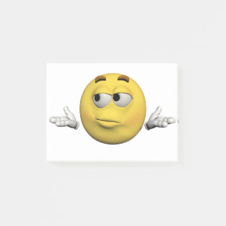 Trauriger Emoticon Post-it Klebezettel