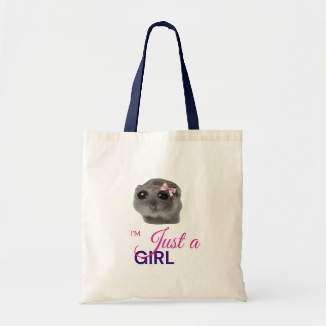 trauriger Hamster nur ein Mädchen Tragetasche (Vorne)