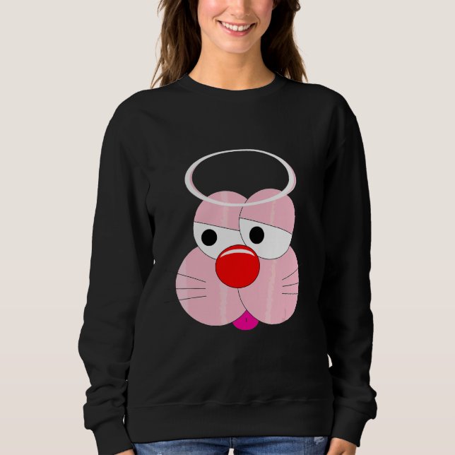Trauriger Hase  Ich bin kein Engel Sweatshirt (Vorderseite)